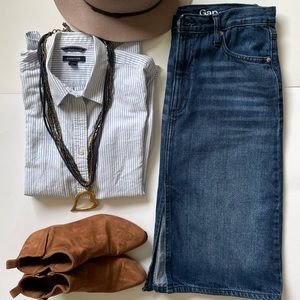 Gap denim skirt, US 10